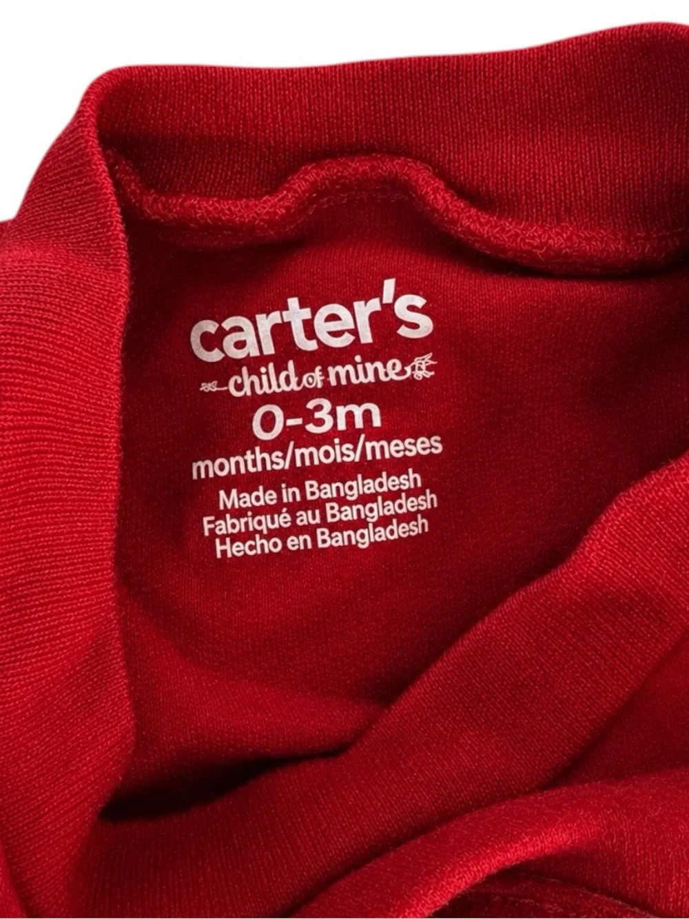 Carters Child of Mine Cotton Santa Sweater & pants set size 0-3 months